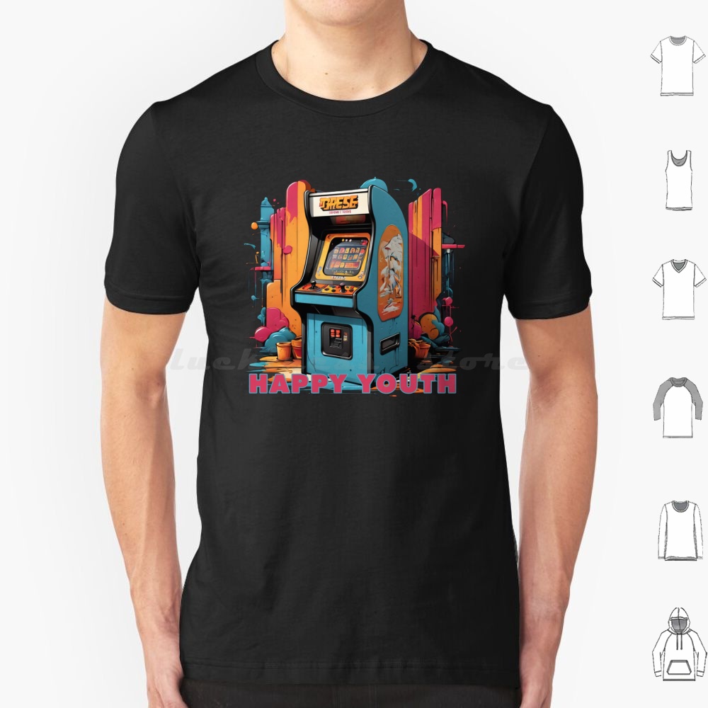 Happy Youth-Arcade T-shirt Man - Retro Gaming Videos recensie en prijs